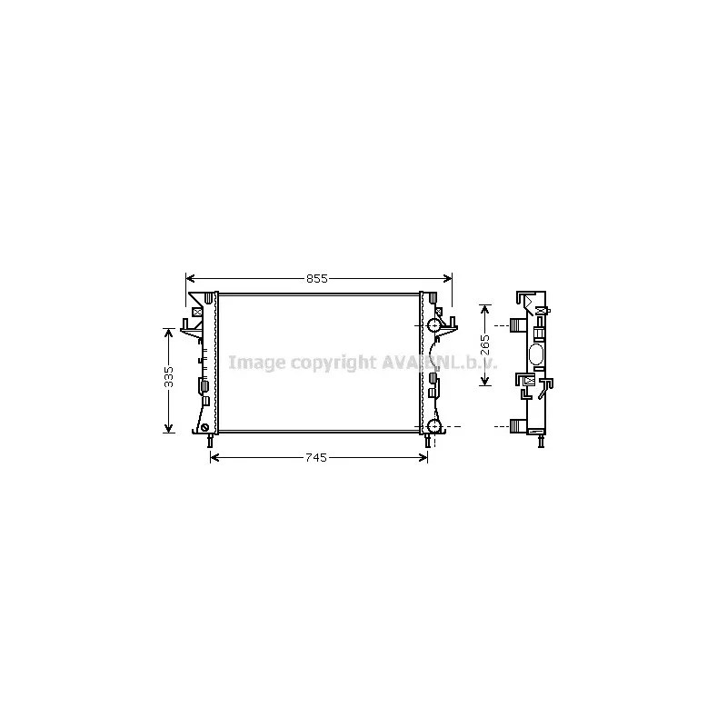 Radiateur, refroidissement du moteur AVA QUALITY COOLING RT2300