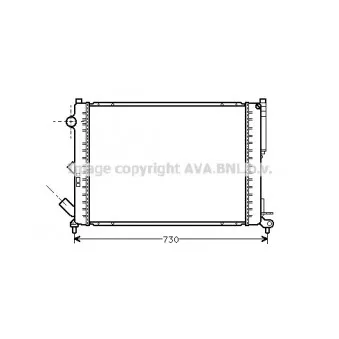 Radiateur, refroidissement du moteur AVA QUALITY COOLING RT2301
