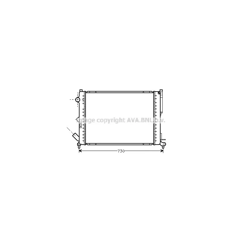 Radiateur, refroidissement du moteur AVA QUALITY COOLING RT2301