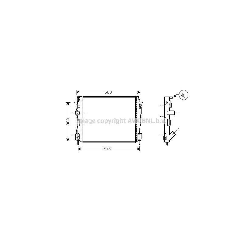 Radiateur, refroidissement du moteur AVA QUALITY COOLING RT2309