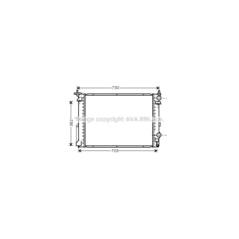 Radiateur, refroidissement du moteur AVA QUALITY COOLING RT2319