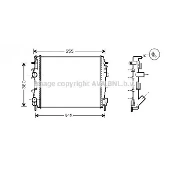 Radiateur, refroidissement du moteur AVA QUALITY COOLING RT2325