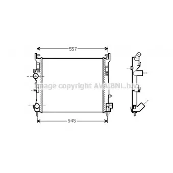 Radiateur, refroidissement du moteur AVA QUALITY COOLING RT2362