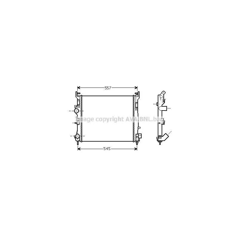 Radiateur, refroidissement du moteur AVA QUALITY COOLING RT2362