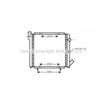 Radiateur, refroidissement du moteur AVA QUALITY COOLING RT2377