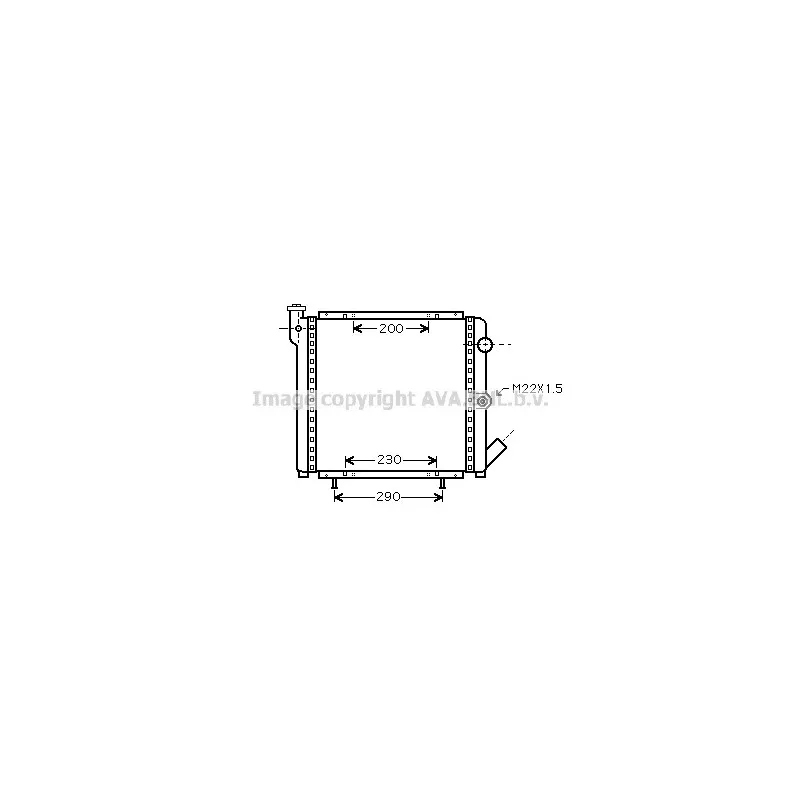 Radiateur, refroidissement du moteur AVA QUALITY COOLING RT2377