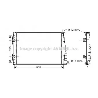 Radiateur, refroidissement du moteur AVA QUALITY COOLING
