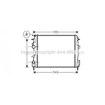 Radiateur, refroidissement du moteur AVA QUALITY COOLING RT2399