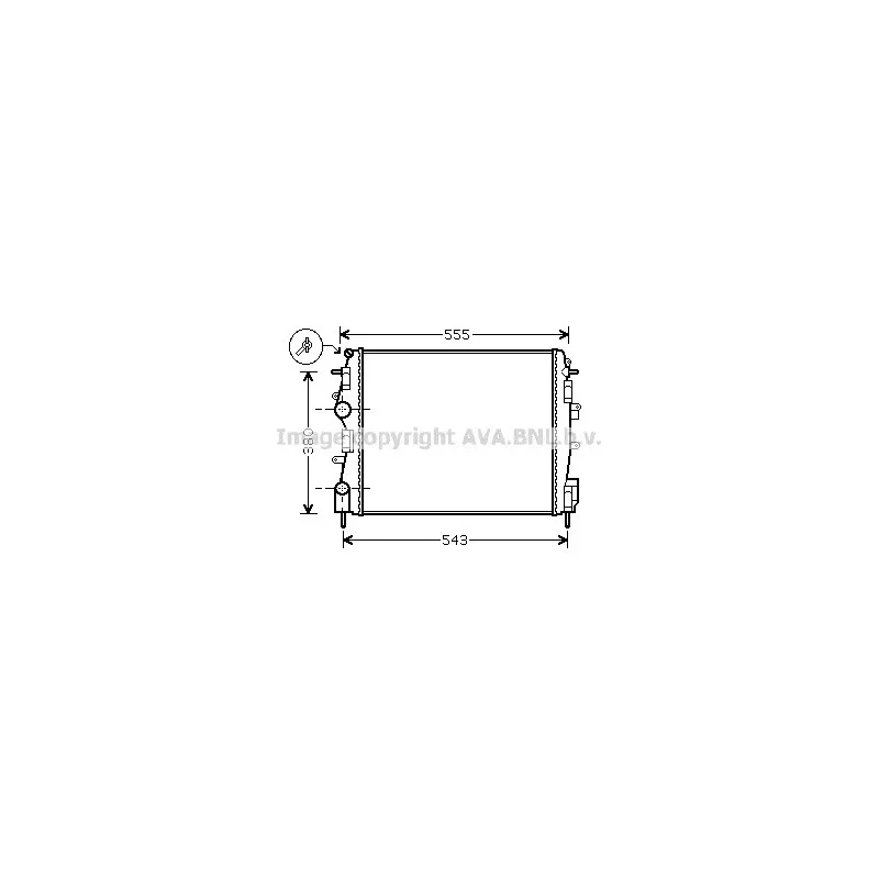 Radiateur, refroidissement du moteur AVA QUALITY COOLING RT2399