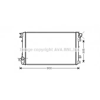Radiateur, refroidissement du moteur AVA QUALITY COOLING RT2408