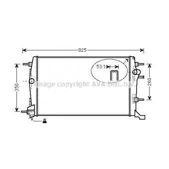 Radiateur, refroidissement du moteur AVA QUALITY COOLING RT2414
