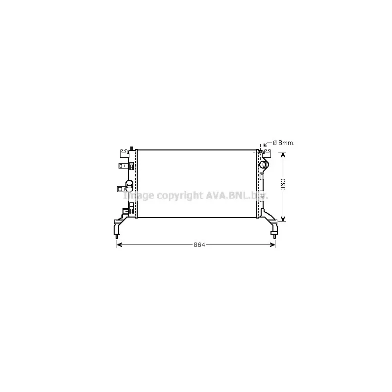 Radiateur, refroidissement du moteur AVA QUALITY COOLING RT2415