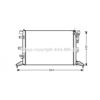 Radiateur, refroidissement du moteur AVA QUALITY COOLING RT2416