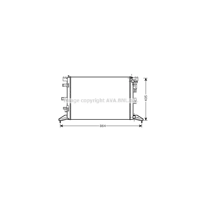 Radiateur, refroidissement du moteur AVA QUALITY COOLING RT2416