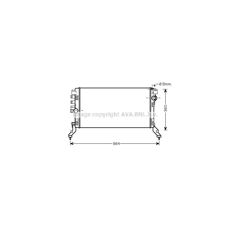 Radiateur, refroidissement du moteur AVA QUALITY COOLING RT2419