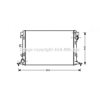 Radiateur, refroidissement du moteur AVA QUALITY COOLING RT2420