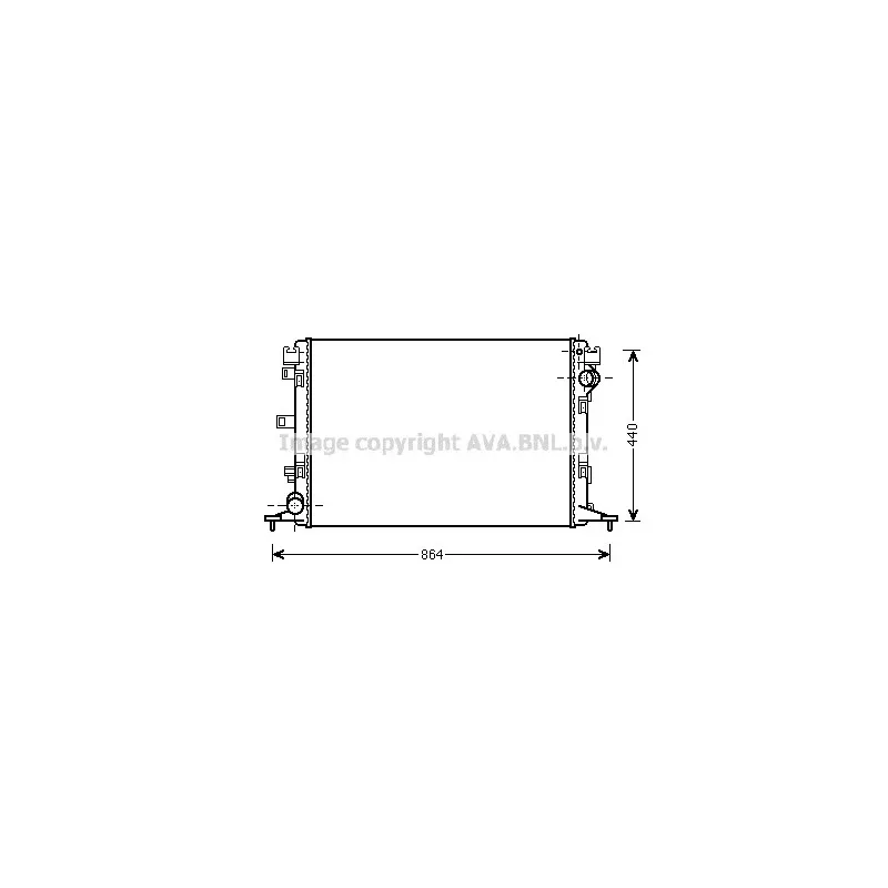 Radiateur, refroidissement du moteur AVA QUALITY COOLING RT2420