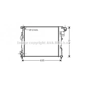Radiateur, refroidissement du moteur AVA QUALITY COOLING RT2427