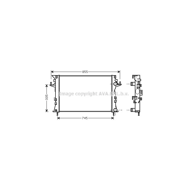 Radiateur, refroidissement du moteur AVA QUALITY COOLING RT2438