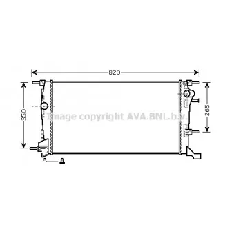 Radiateur, refroidissement du moteur AVA QUALITY COOLING RT2445