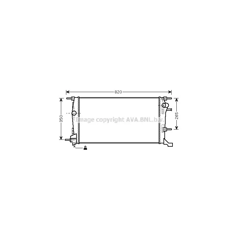 Radiateur, refroidissement du moteur AVA QUALITY COOLING RT2445