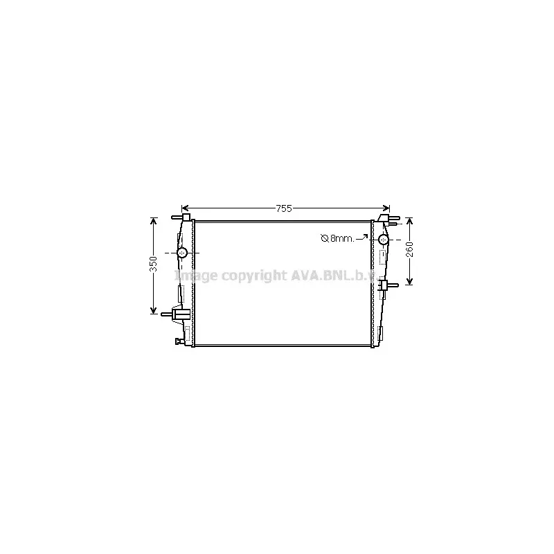 Radiateur, refroidissement du moteur AVA QUALITY COOLING RT2458