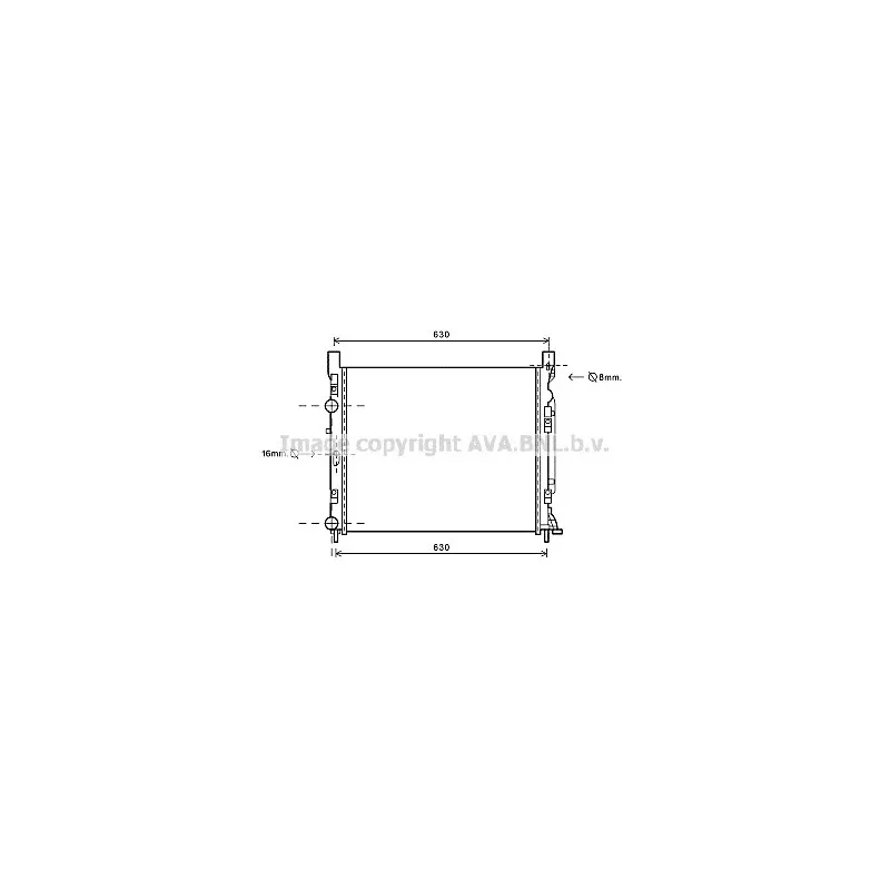 Radiateur, refroidissement du moteur AVA QUALITY COOLING RT2470