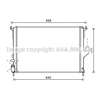 Radiateur, refroidissement du moteur AVA QUALITY COOLING RT2477