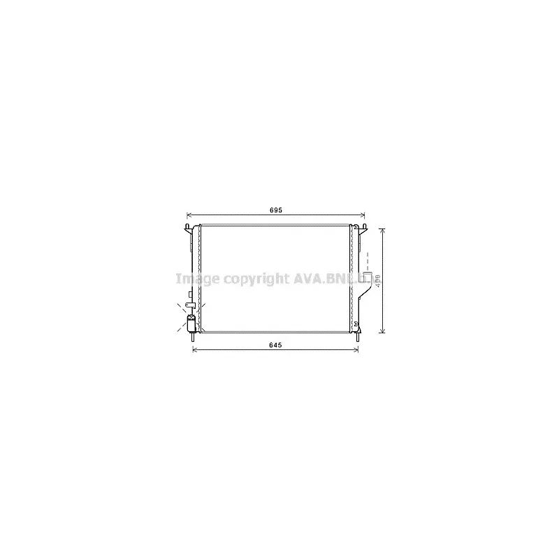 Radiateur, refroidissement du moteur AVA QUALITY COOLING RT2477