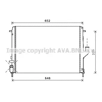 Radiateur, refroidissement du moteur AVA QUALITY COOLING RT2478