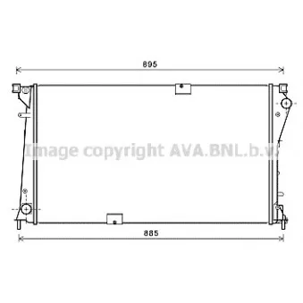 Radiateur, refroidissement du moteur AVA QUALITY COOLING RT2490