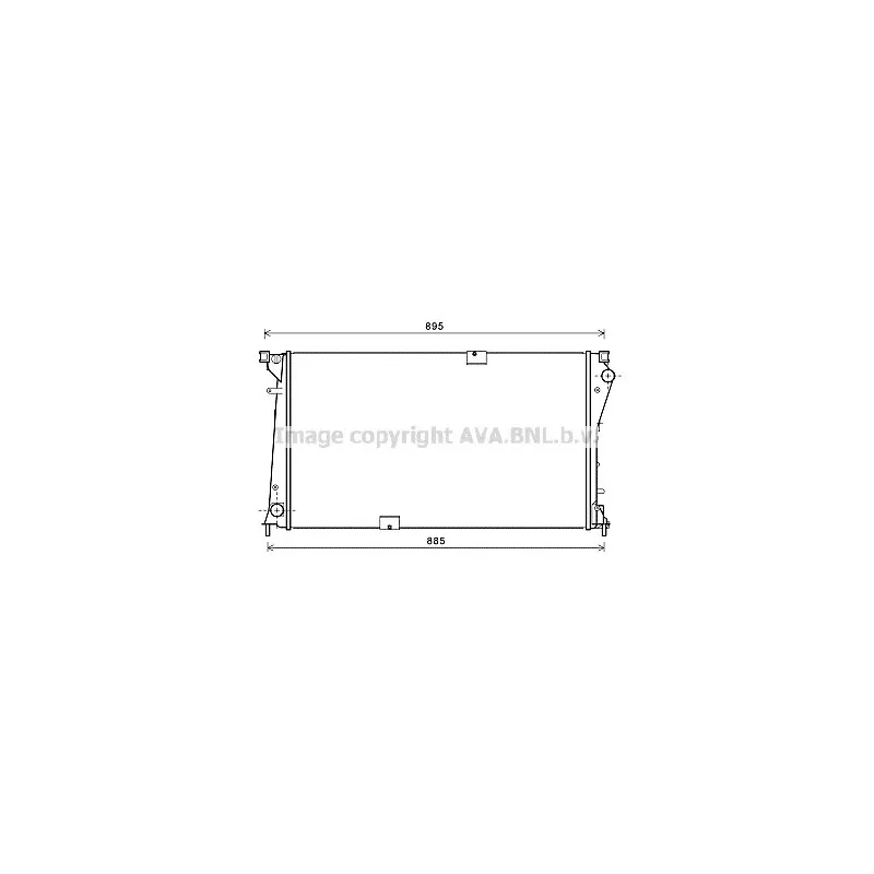 Radiateur, refroidissement du moteur AVA QUALITY COOLING RT2490
