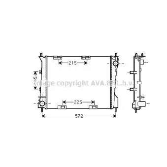 Radiateur, refroidissement du moteur AVA QUALITY COOLING RT2554