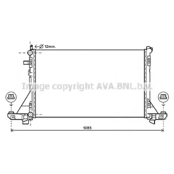 Radiateur, refroidissement du moteur AVA QUALITY COOLING RT2561