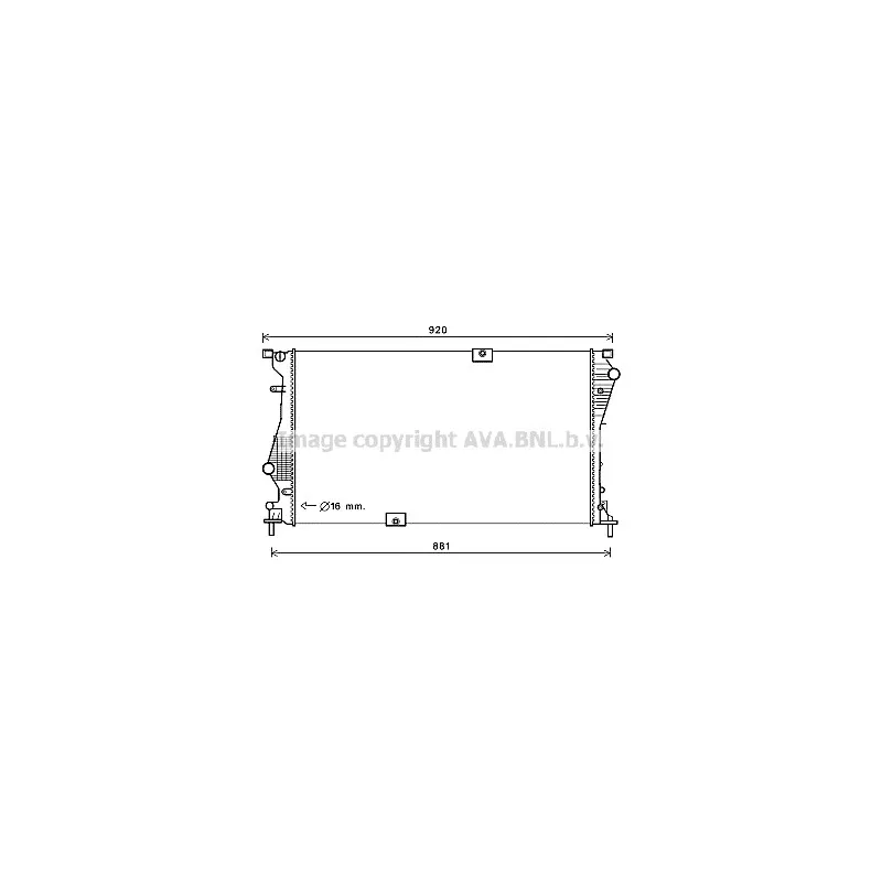 Radiateur, refroidissement du moteur AVA QUALITY COOLING RT2601