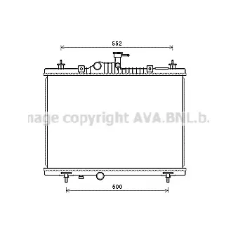 Radiateur, refroidissement du moteur AVA QUALITY COOLING RT2603