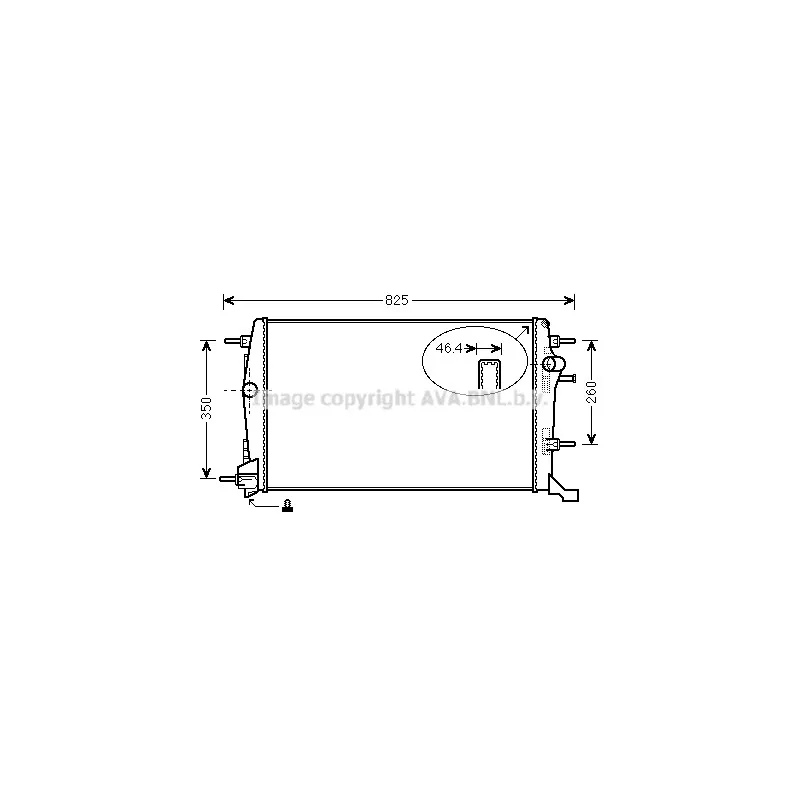 Radiateur, refroidissement du moteur AVA QUALITY COOLING RT2616