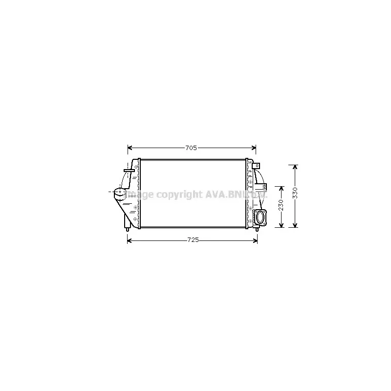 Intercooler, échangeur AVA QUALITY COOLING RT4212