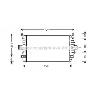 Intercooler, échangeur AVA QUALITY COOLING RT4277
