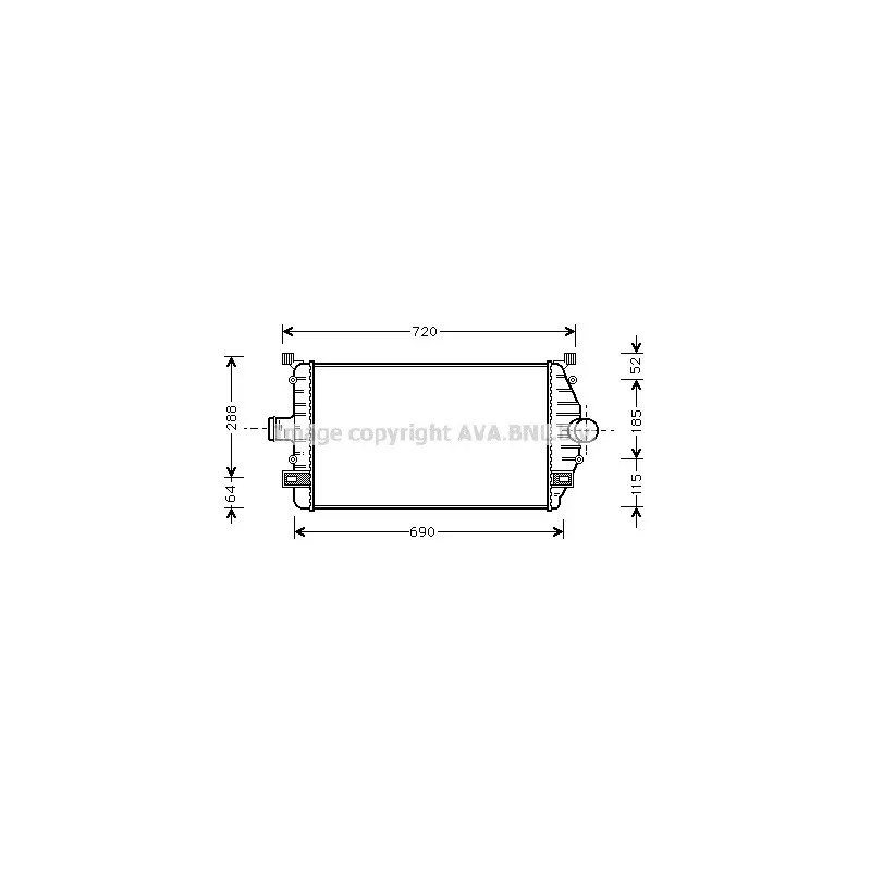 Intercooler, échangeur AVA QUALITY COOLING RT4277