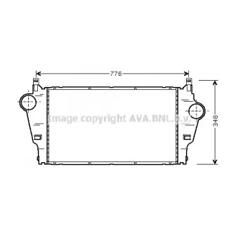 Intercooler, échangeur AVA QUALITY COOLING RT4295