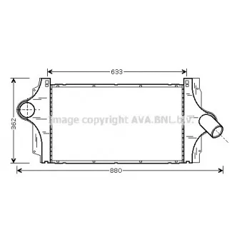 Intercooler, échangeur AVA QUALITY COOLING RT4296