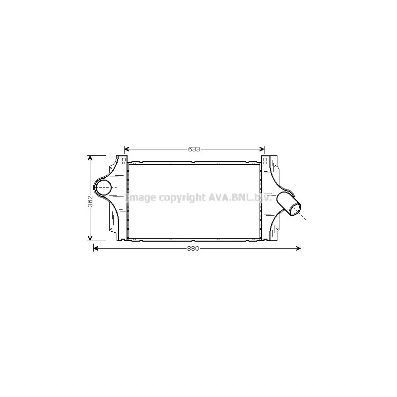 Intercooler, échangeur AVA QUALITY COOLING RT4296