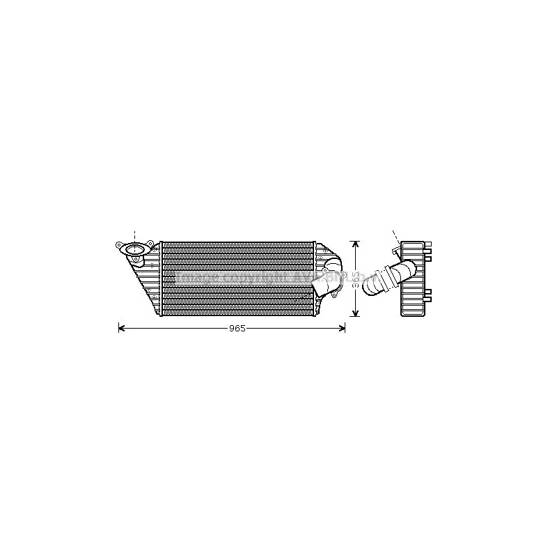 Intercooler, échangeur AVA QUALITY COOLING RT4298