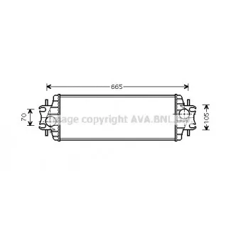 Intercooler, échangeur AVA QUALITY COOLING RT4328
