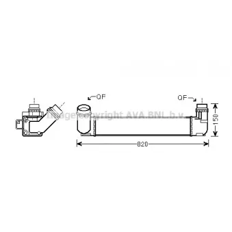 Intercooler, échangeur AVA QUALITY COOLING RT4412