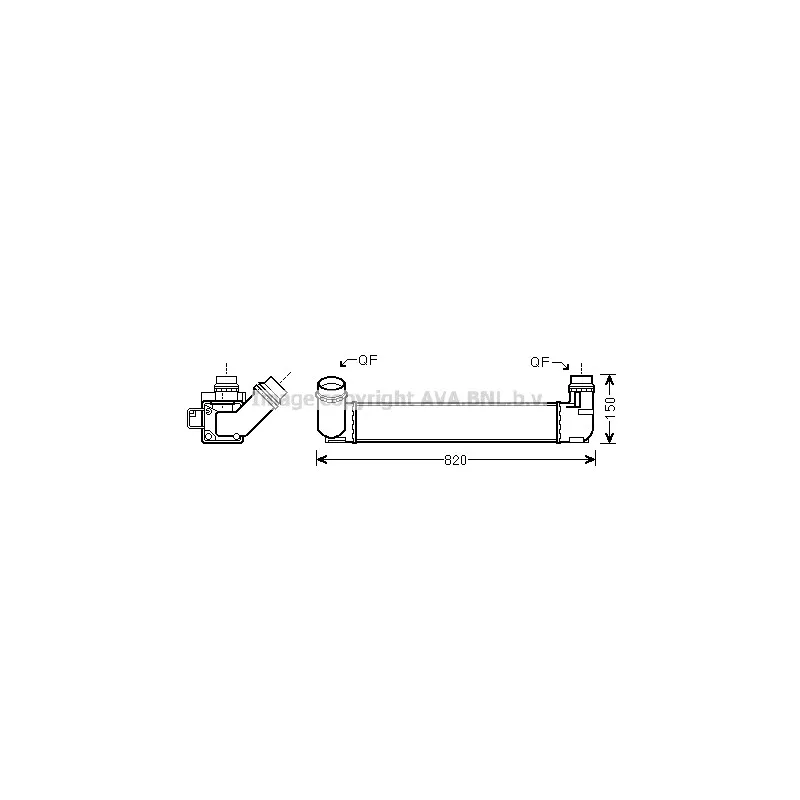 Intercooler, échangeur AVA QUALITY COOLING RT4412