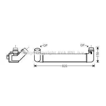 Intercooler, échangeur AVA QUALITY COOLING RT4461