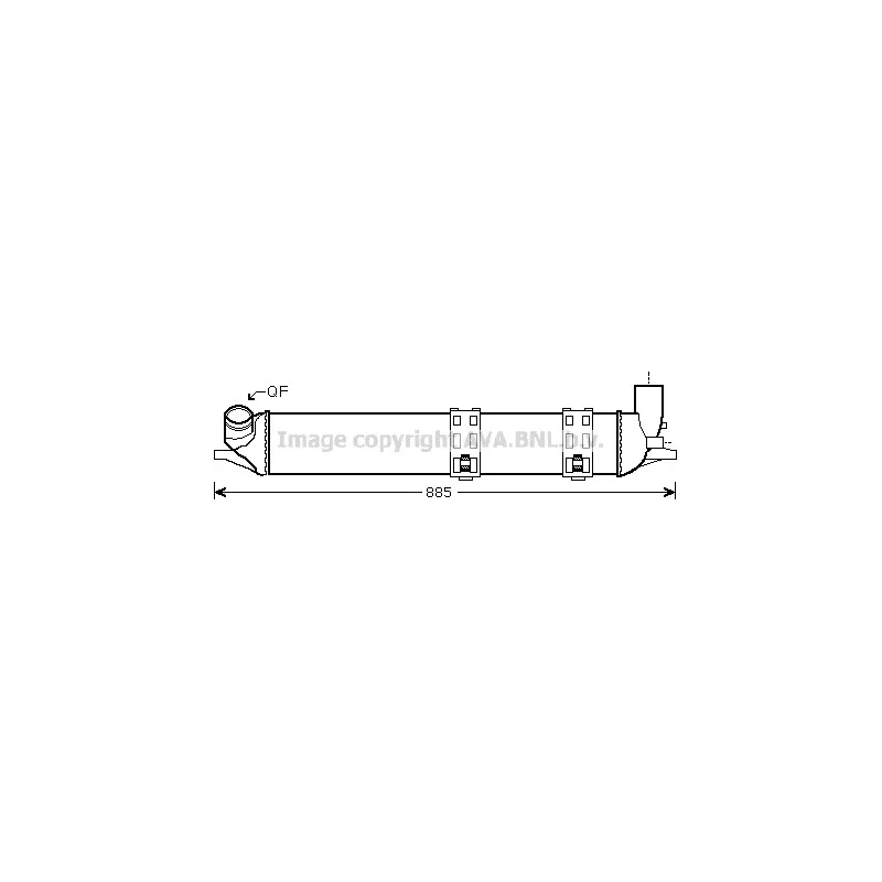 Intercooler, échangeur AVA QUALITY COOLING RT4463
