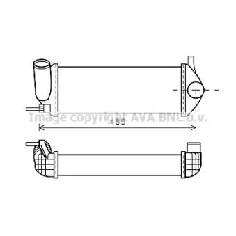 Intercooler, échangeur AVA QUALITY COOLING RT4471